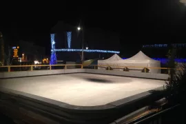 patinoire synthétique rambardes basses 144m²